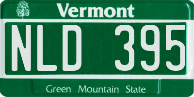 VT license plate NLD395