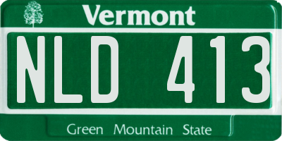 VT license plate NLD413
