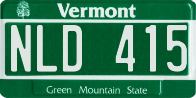 VT license plate NLD415
