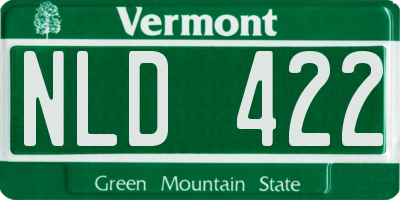 VT license plate NLD422