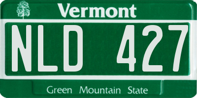 VT license plate NLD427