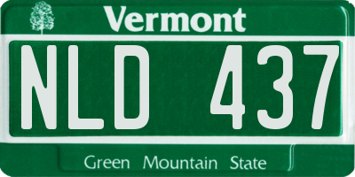 VT license plate NLD437