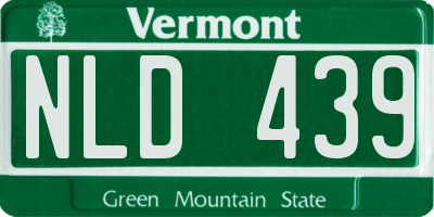 VT license plate NLD439