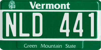 VT license plate NLD441