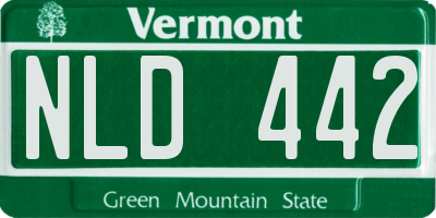 VT license plate NLD442