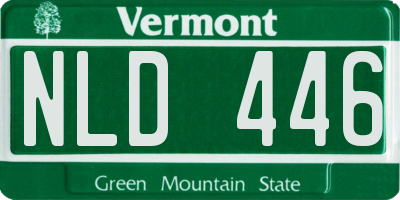 VT license plate NLD446