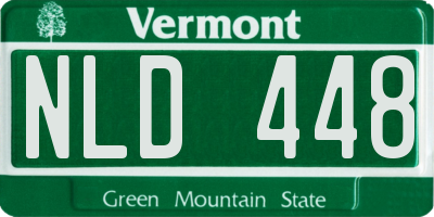 VT license plate NLD448