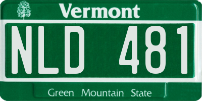 VT license plate NLD481