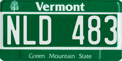 VT license plate NLD483