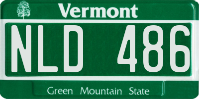 VT license plate NLD486