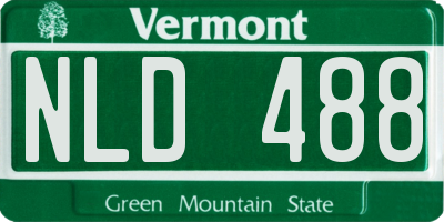 VT license plate NLD488