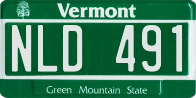 VT license plate NLD491