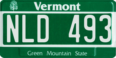 VT license plate NLD493