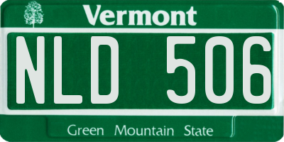 VT license plate NLD506