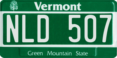 VT license plate NLD507