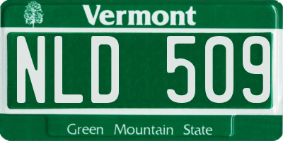 VT license plate NLD509
