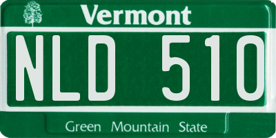 VT license plate NLD510