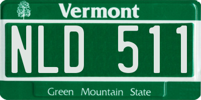VT license plate NLD511