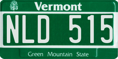 VT license plate NLD515