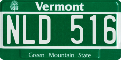 VT license plate NLD516