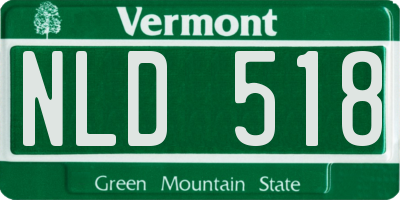VT license plate NLD518