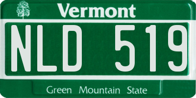 VT license plate NLD519