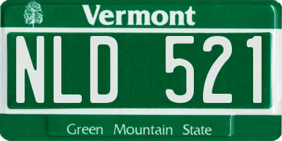 VT license plate NLD521