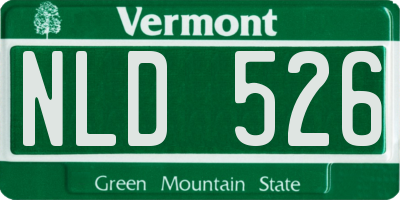 VT license plate NLD526