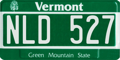 VT license plate NLD527