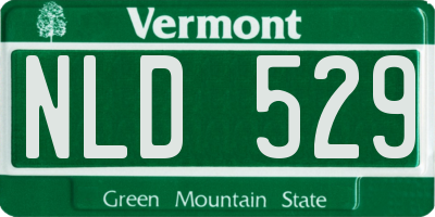 VT license plate NLD529