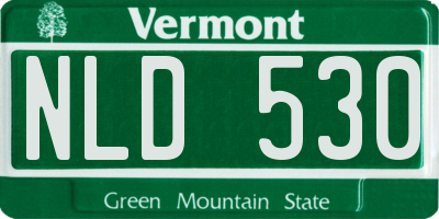 VT license plate NLD530