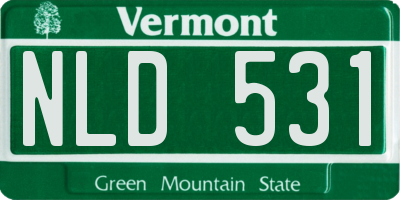 VT license plate NLD531