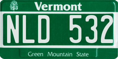 VT license plate NLD532