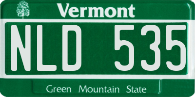 VT license plate NLD535
