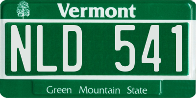 VT license plate NLD541