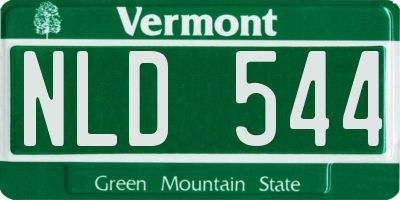 VT license plate NLD544