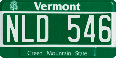 VT license plate NLD546