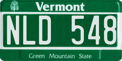 VT license plate NLD548