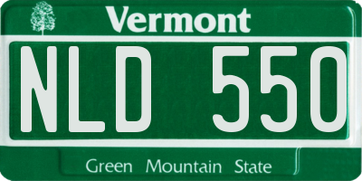 VT license plate NLD550