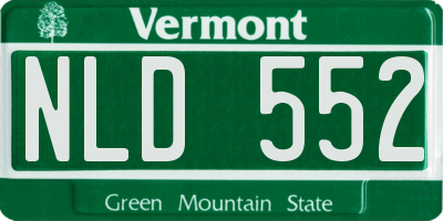 VT license plate NLD552