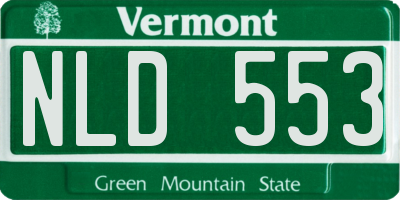 VT license plate NLD553