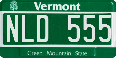 VT license plate NLD555