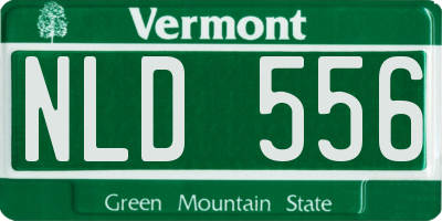 VT license plate NLD556