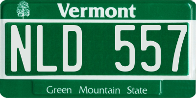 VT license plate NLD557