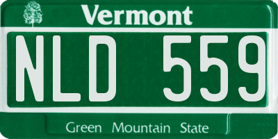 VT license plate NLD559