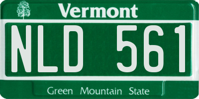VT license plate NLD561
