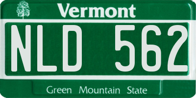 VT license plate NLD562