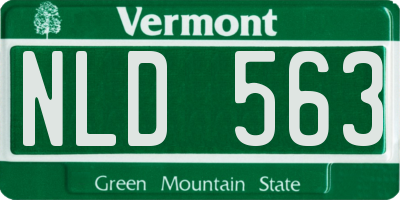 VT license plate NLD563