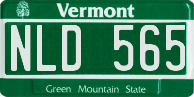 VT license plate NLD565