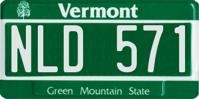 VT license plate NLD571